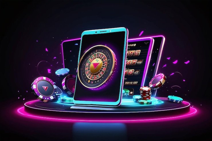 Ninja vs Samurai game interface on lion slot mobile app showing live round counter and character status